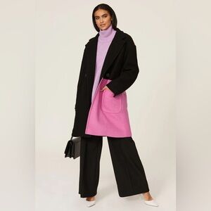 Peter Som Wool Color Block Coat